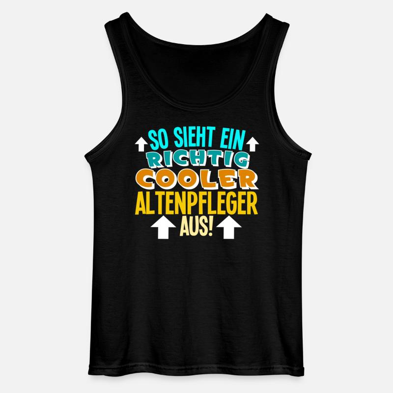 Altenpfleger - Gildan Männer Tank Top - Schwarz