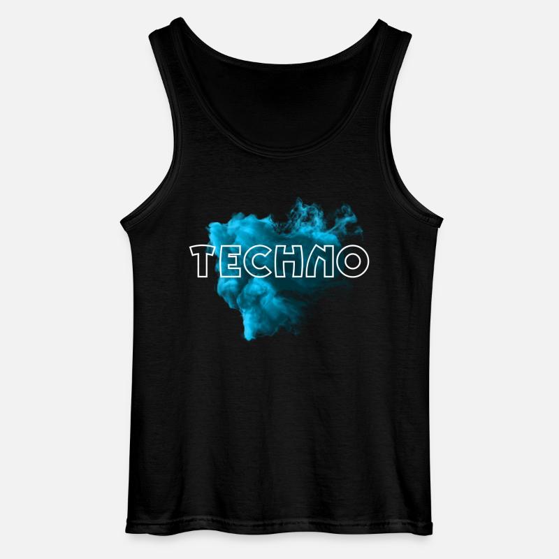 Techno - Gildan Männer Tank Top - Schwarz