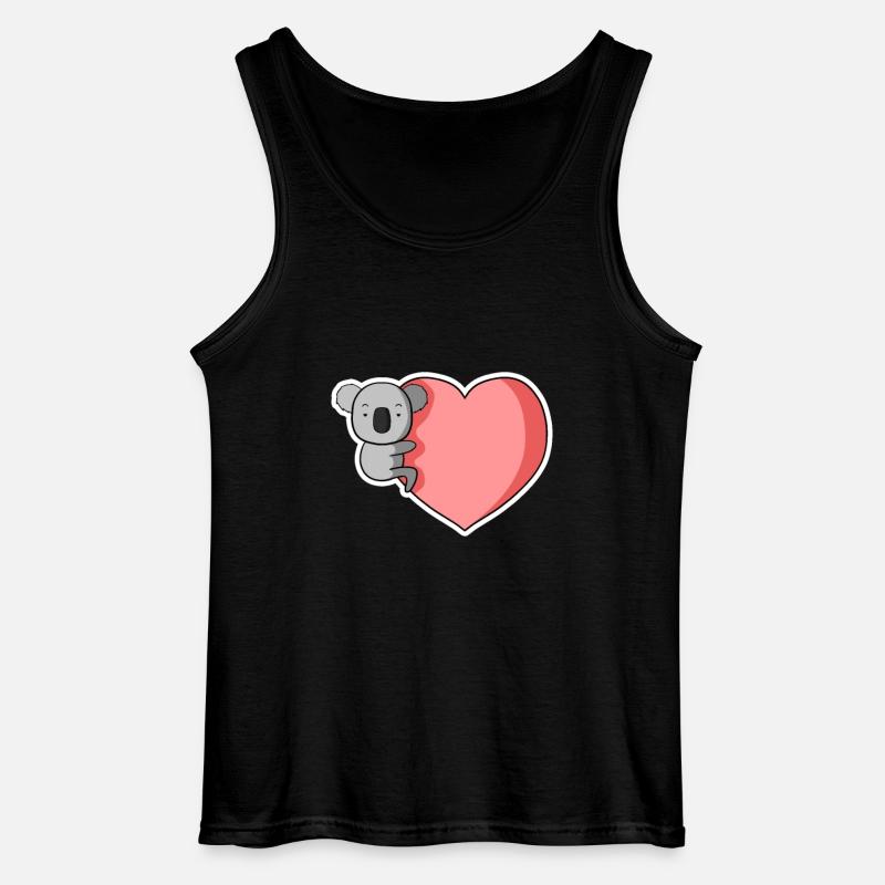 Koala Herzumarmung - Gildan Männer Tank Top - Schwarz