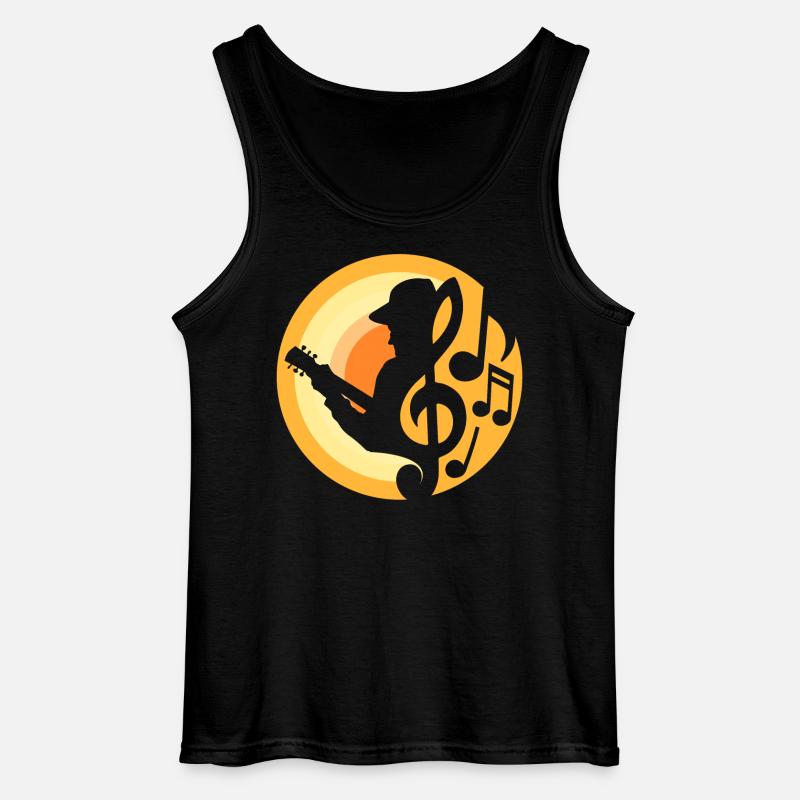 Guitar Player - Gildan Men’s Tank Top - black