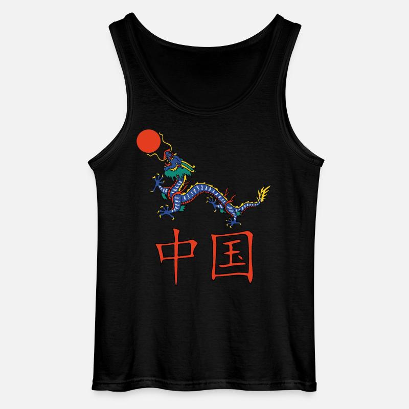 Chinesischer Drache - Gildan Männer Tank Top - Schwarz