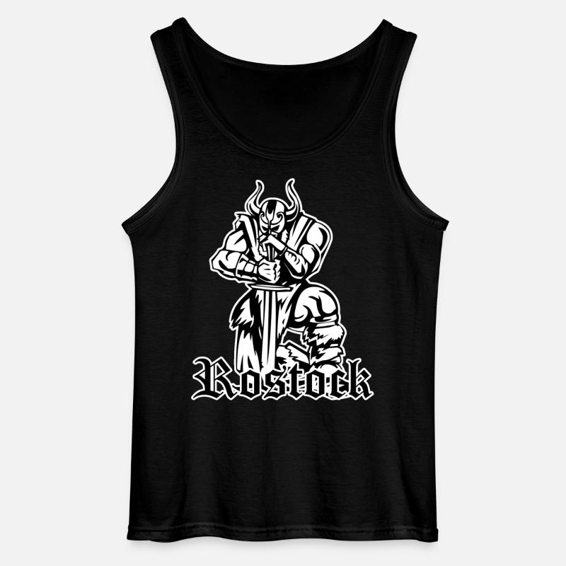 Rostock Wikinger - Gildan Männer Tank Top - Schwarz