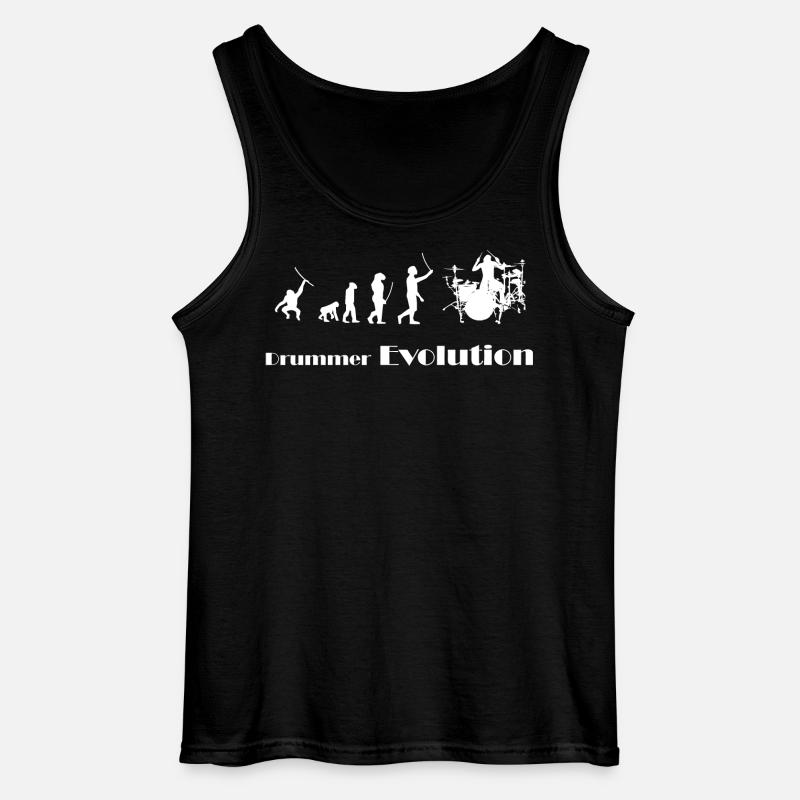 Evolution drummer - Gildan Men’s Tank Top - black