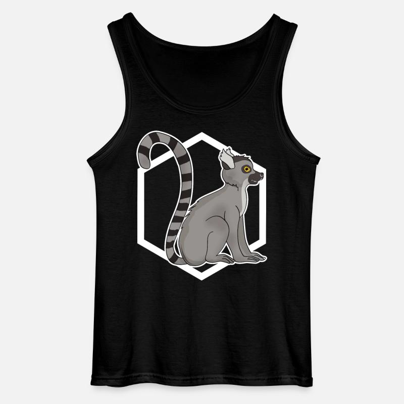 Lemur monkey - Gildan Men’s Tank Top - black