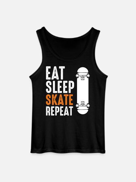 Eat Sleep Skate Repeat - Gildan Men’s Tank Top - black
