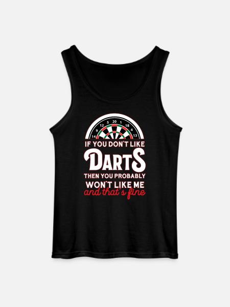 Darts Humor Spruchshirt - Gildan Männer Tank Top - Schwarz