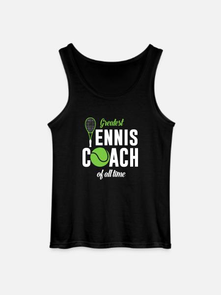 Largest tennis coach ever - Gildan Men’s Tank Top - black
