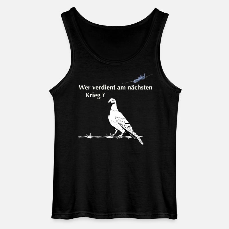 Friedenstaube - Gildan Männer Tank Top - Schwarz