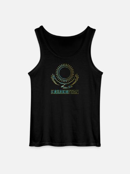 Kazakhstan steppe eagle gift - Gildan Men’s Tank Top - black