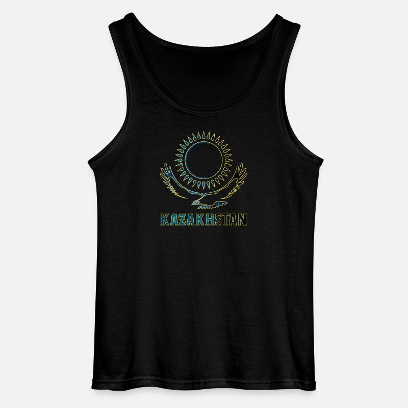 Kasachstan Steppenadler Geschenk - Gildan Männer Tank Top - Schwarz