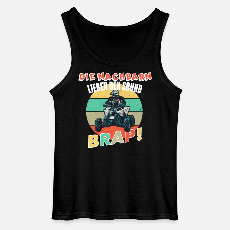 Quad Lustiger Spruch - Gildan Männer Tank Top - Schwarz