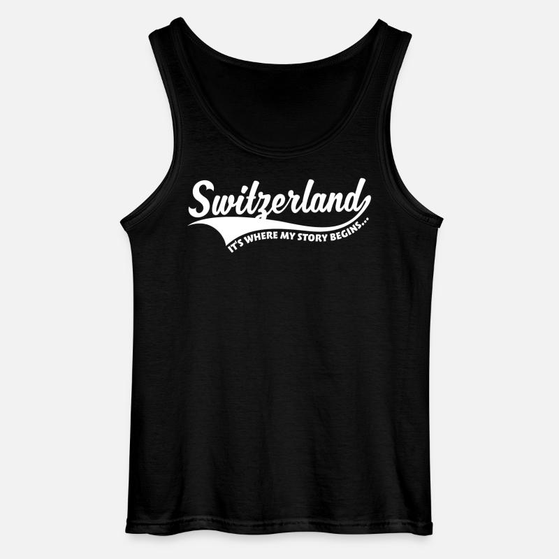 Schweiz Geschichte - Gildan Männer Tank Top - Schwarz