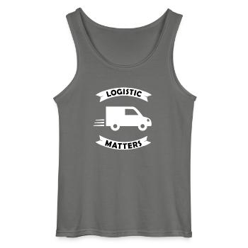 Logistik und Transport - Gildan Männer Tank Top - Anthrazit - Vorne - AI Model Male 185 dark (185cm)