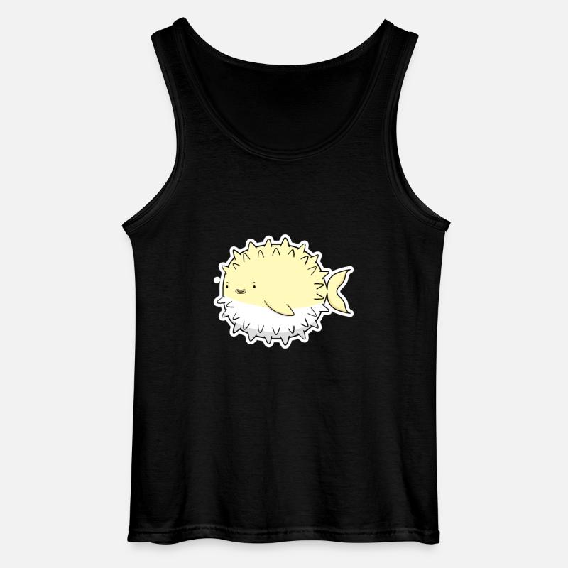 Pufferfisch - Gildan Männer Tank Top - Schwarz