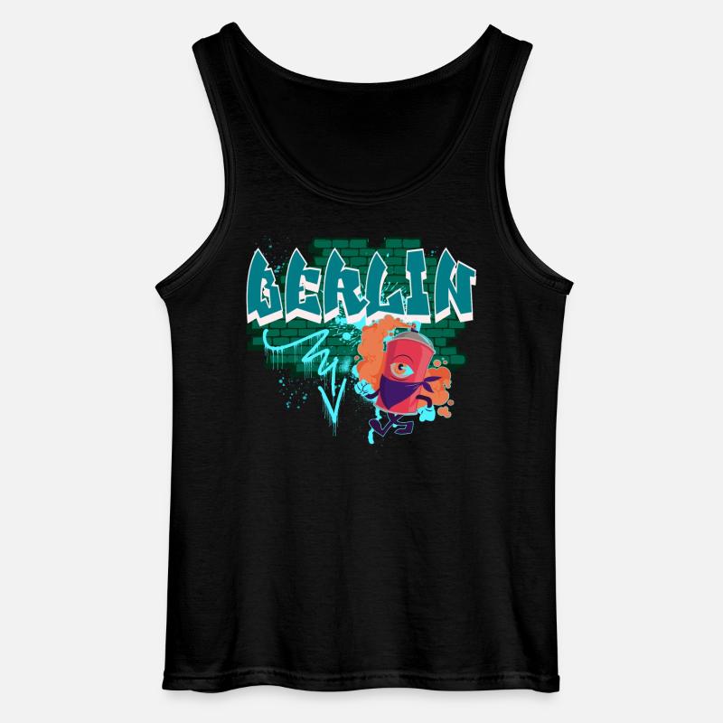 Berlin Graffiti - Gildan Männer Tank Top - Schwarz