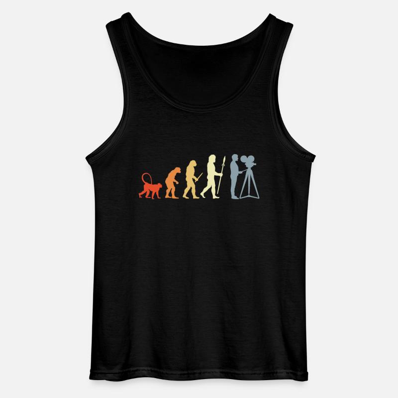 Kameramann Evolution - Gildan Männer Tank Top - Schwarz