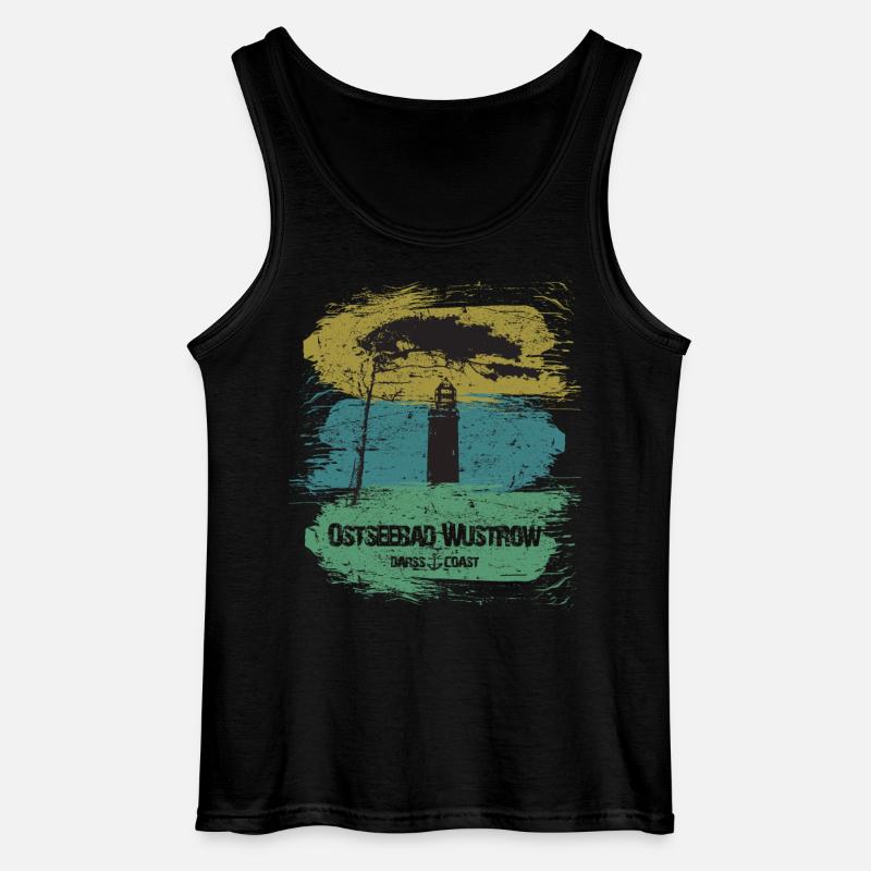 Wustrow Ostsee - DarssCoast - Halbinsel Darss - Gildan Männer Tank Top - Schwarz