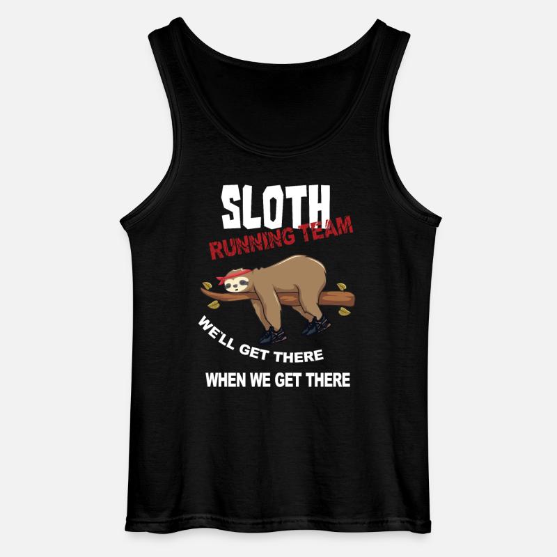 Lustiger Sloth Laufteam Design - Gildan Männer Tank Top - Schwarz