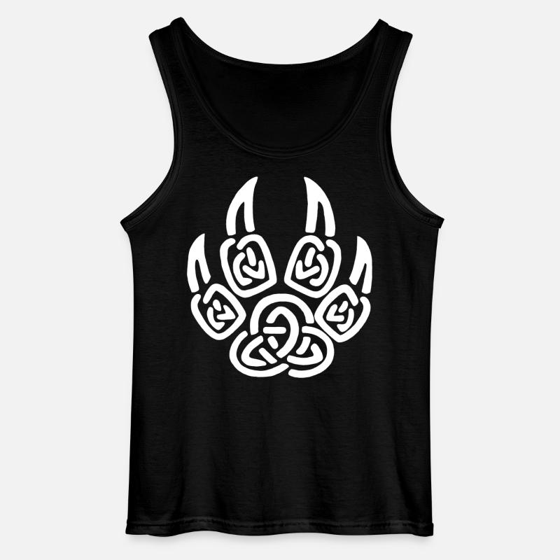 Weiße Wikinger Wolfskrallen - Gildan Männer Tank Top - Schwarz