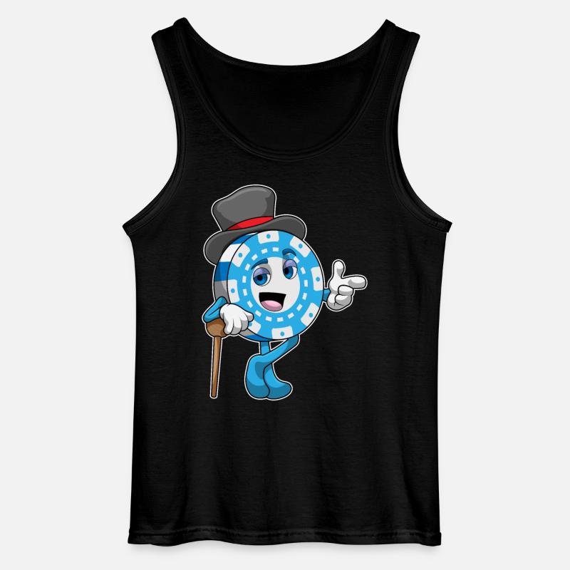 Pokern mit Pokerchips - Gildan Männer Tank Top - Schwarz