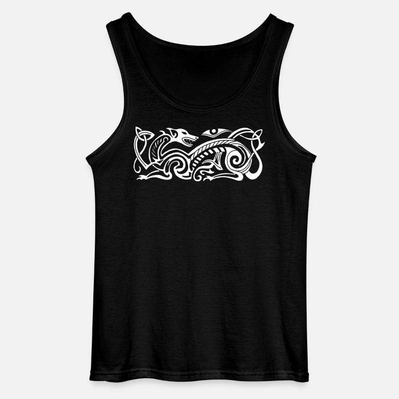 Keltischer Jagdhund (weiß) - Gildan Männer Tank Top - Schwarz