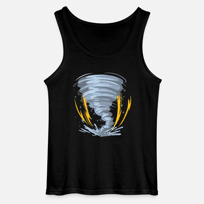 Tornado Hurricane Windsturm Geschenkidee - Gildan Männer Tank Top - Schwarz