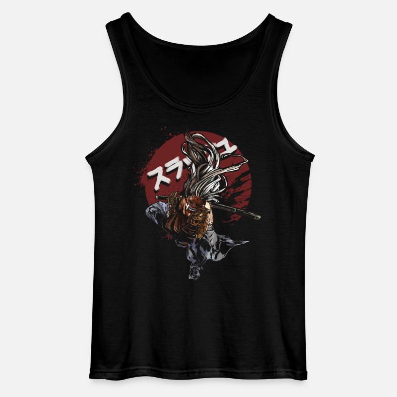 Samurai Katana Warrior – Rising Sun Anime - Gildan Männer Tank Top - Schwarz