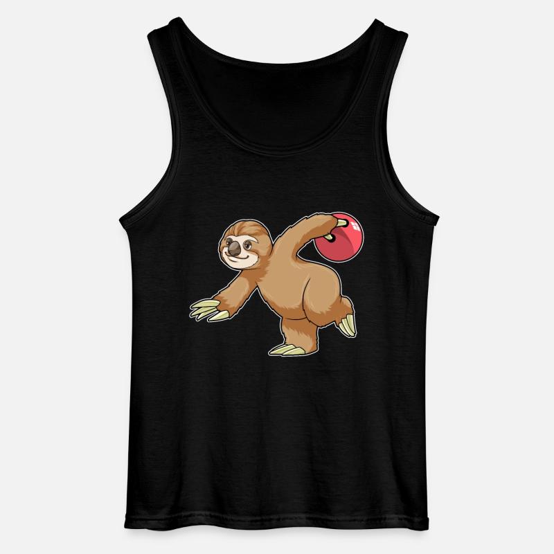 Faultier Bowling Bowlingkugel - Gildan Männer Tank Top - Schwarz