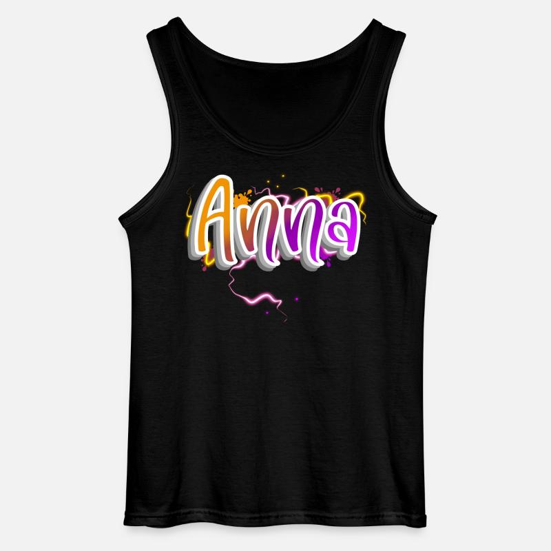 Anna - Gildan Männer Tank Top - Schwarz