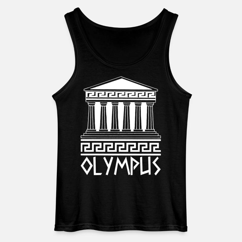 Weißer Tempel am Olymp - Gildan Männer Tank Top - Schwarz