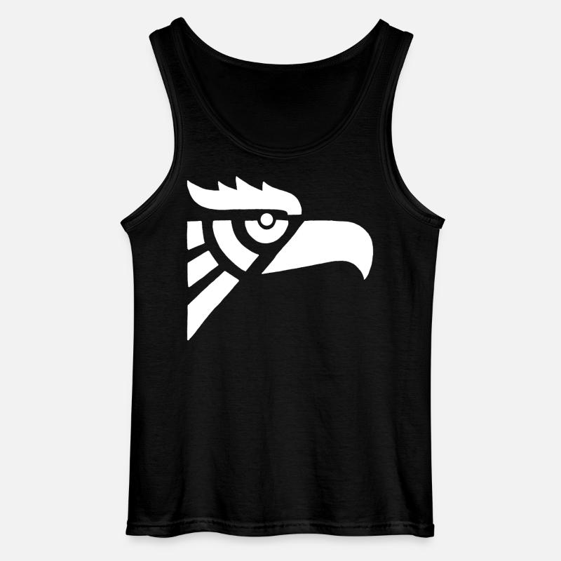 Aztec white eagle head - Gildan Men’s Tank Top - black
