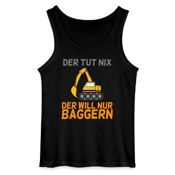 Bagger Baggern - Gildan Männer Tank Top - Schwarz - Vorne - AI Model Male 185 dark (185cm)