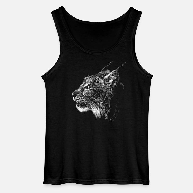 Luchs - Gildan Männer Tank Top - Schwarz