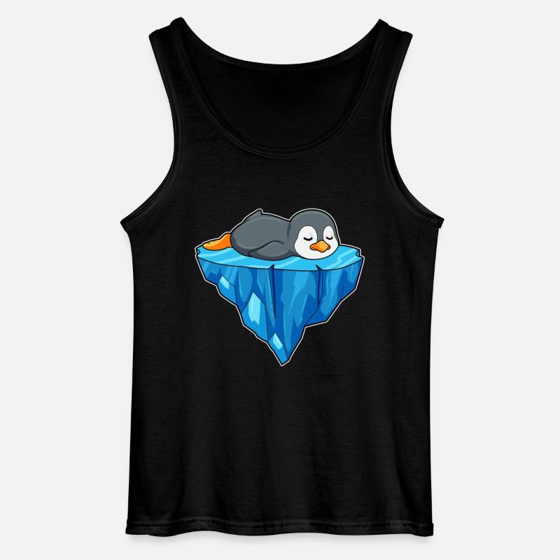 Pinguin Eisscholle - Gildan Männer Tank Top - Schwarz