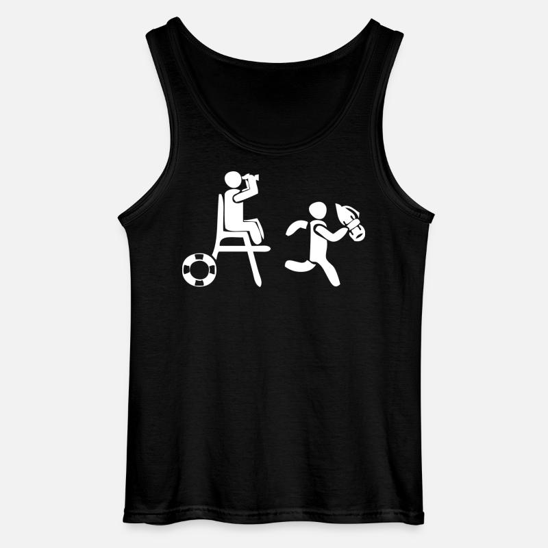 Rettungsschwimmer - Gildan Männer Tank Top - Schwarz