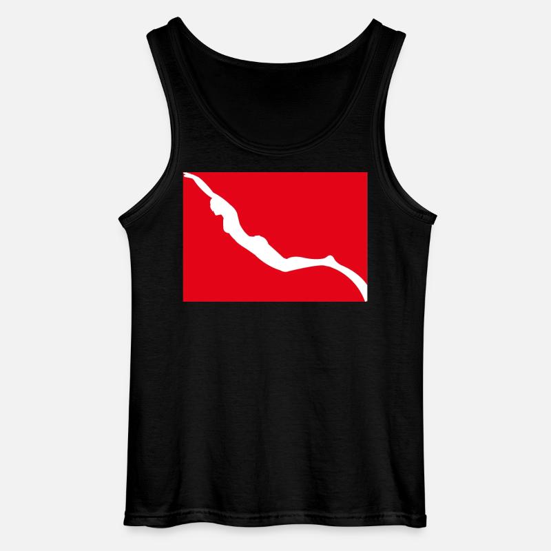 Freitauchflagge mit Mädchen Freediver - Gildan Männer Tank Top - Schwarz
