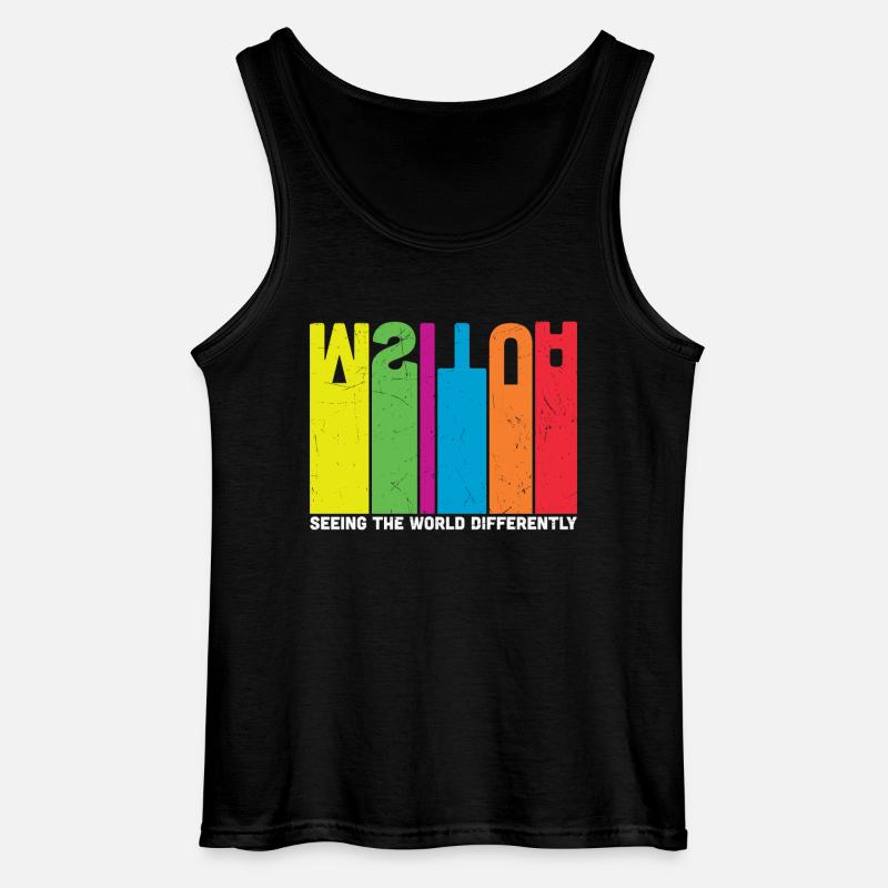 Autismus die Welt anders sehen - Gildan Männer Tank Top - Schwarz