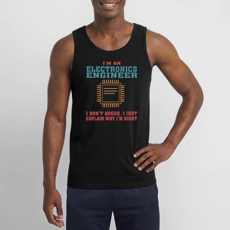 Funny Electronics Engineering Quote for Electronic Gildan Men’s Tank Top