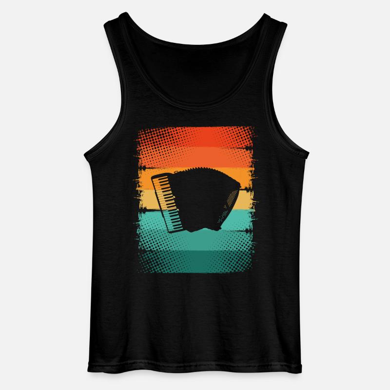 Akkordeon - Gildan Männer Tank Top - Schwarz