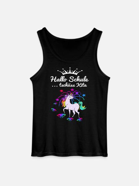 Einhorn Einschulung - Gildan Männer Tank Top - Schwarz