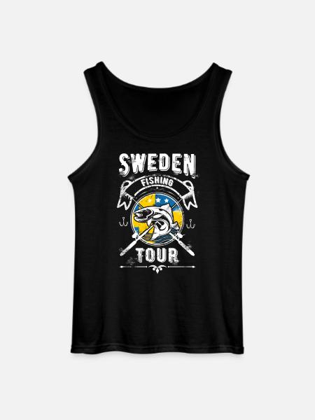 Sweden Fishing Tour Angel Tour - Gildan Men’s Tank Top - black