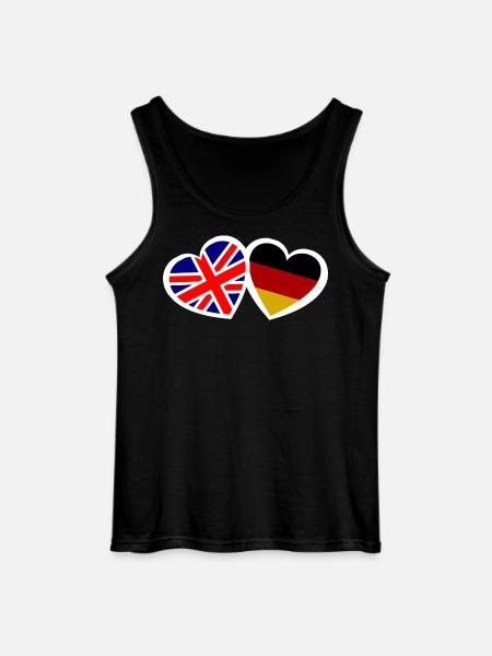 England and Germany Love - Gildan Men’s Tank Top - black