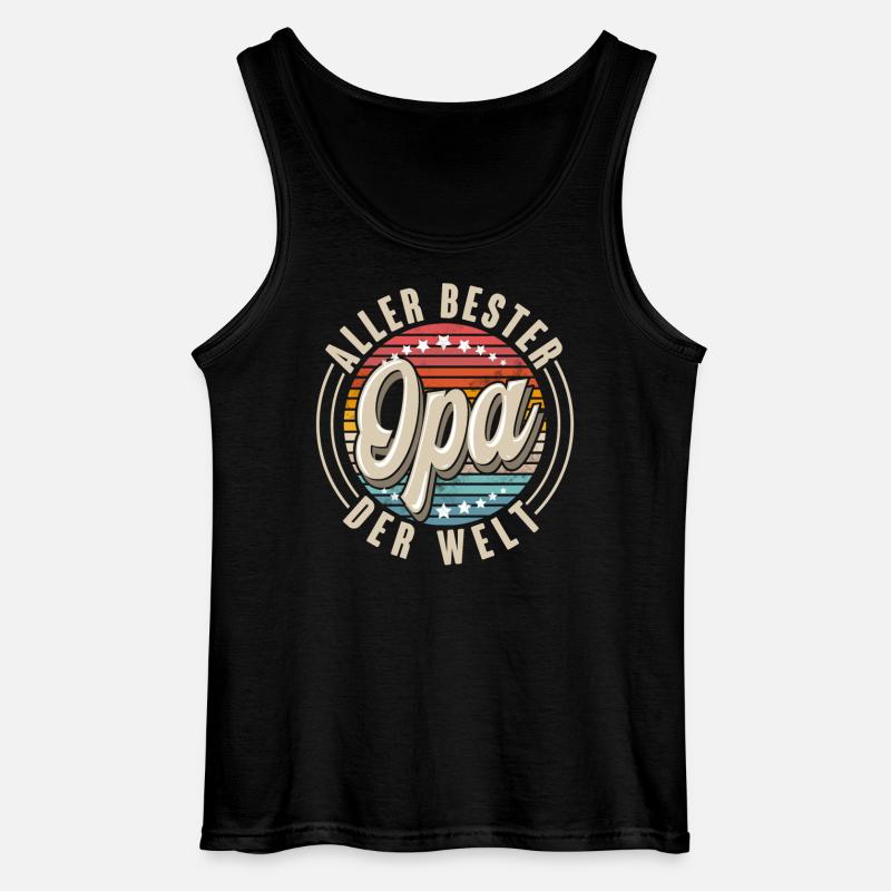 Opa - Gildan Männer Tank Top - Schwarz