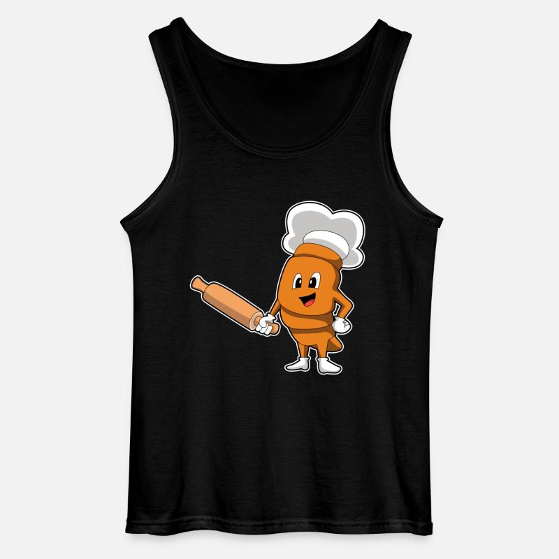 Brot Bäcker Nudelholz Backen - Gildan Männer Tank Top - Schwarz