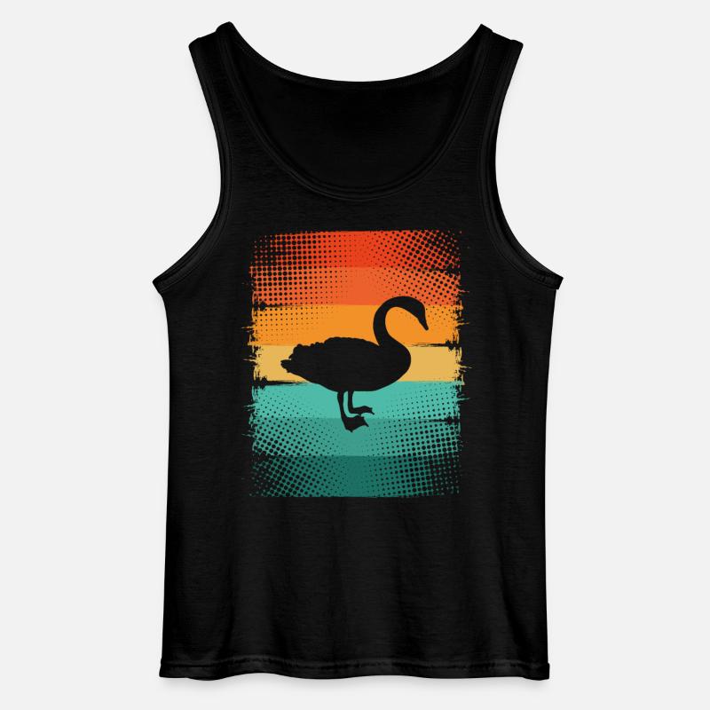Schwan - Gildan Männer Tank Top - Schwarz
