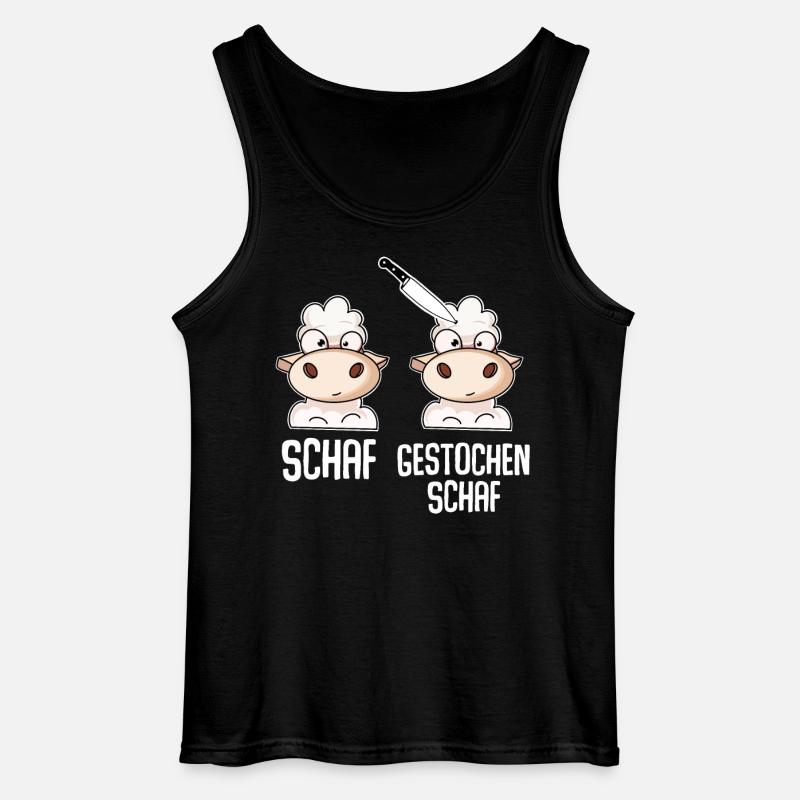 Schaf Gestochen Schaf - Gildan Männer Tank Top - Schwarz