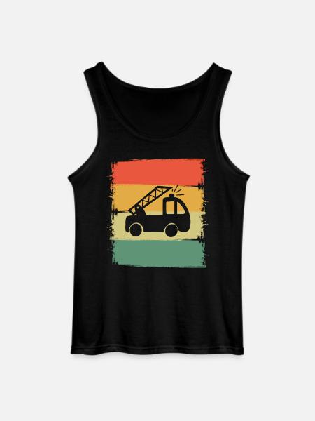 Fire truck children - Gildan Men’s Tank Top - black