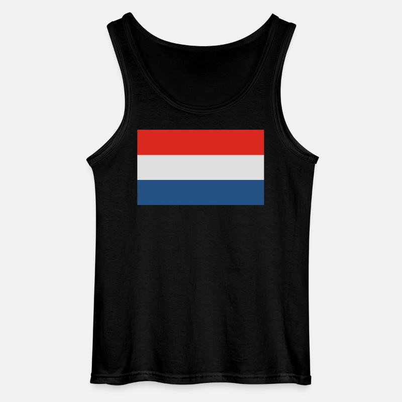 Holland Fahne - Gildan Männer Tank Top - Schwarz