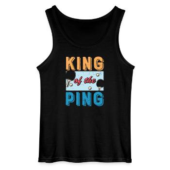 Tennis de table Roi du Ping Pong - Débardeur Gildan Homme - noir - Devant - AI Model Male 185 dark (185cm)