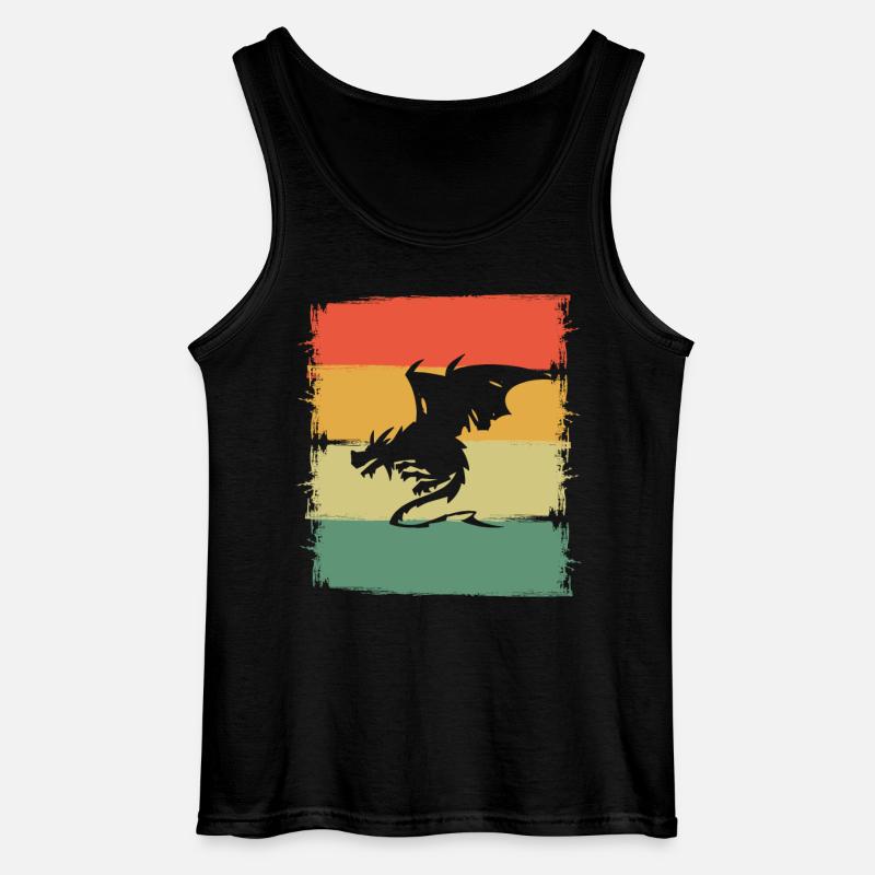 Drache Drachen - Gildan Männer Tank Top - Schwarz